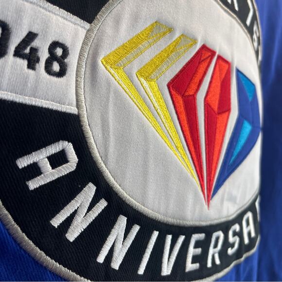 Nascar Anniversary 75th Snap Jacket Embroidered Royal Blue 2XL - Picture 11 of 15